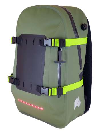 4Light Illumine Bundle Inkl Laptopcase | Cykelryggsäck med belysning | Grön