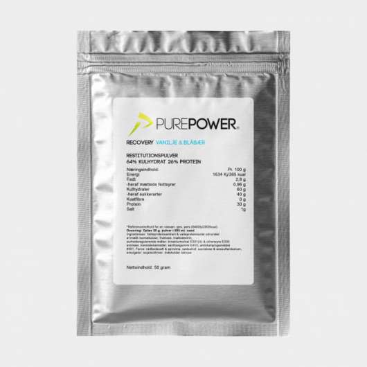 Återhämtningsdryck PurePower Pure Recovery Blueberry/Vanilla, 50 gram