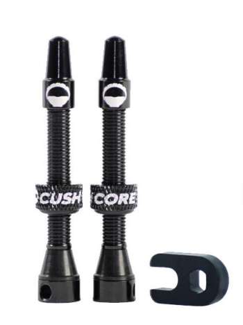 CushCore Ventil 44 mm Air Valve Set Black | Svarta Tubelessventiler