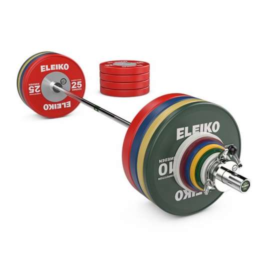 Eleiko WPPO Powerlifting Competition Set - 290,5 kg, Skivstångset