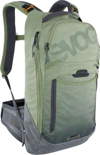 Evoc Trail Pro 10 | Cykelryggsäck med ryggskydd | Light Olive/Carbon Grey | Grön