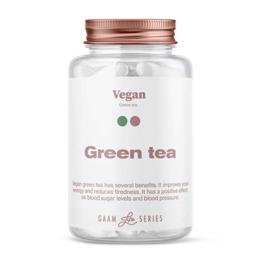 GAAM Life Series Vegan Green Tea, 60 caps, Kosttillskott
