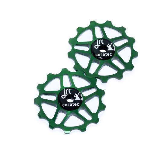 JRC 13T Ceramic Jockey Wheels | Keramiska rulltrissor Shimano 12s Emerald Green