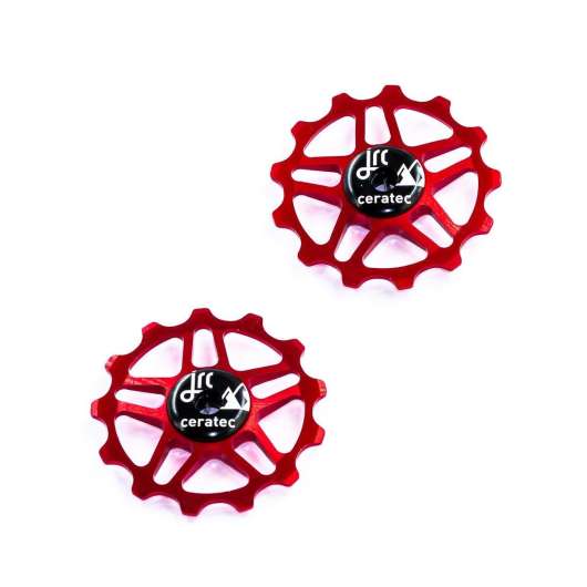 JRC 13T Ceramic Jockey Wheels | Keramiska rulltrissor Shimano 12s Röd