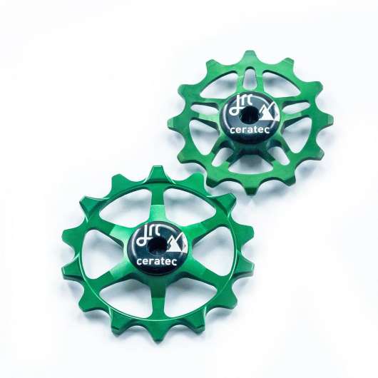 JRC 14/12T Ceramic Jockey Wheels | Keramiska rulltrissor Sram Eagle Emerald Green