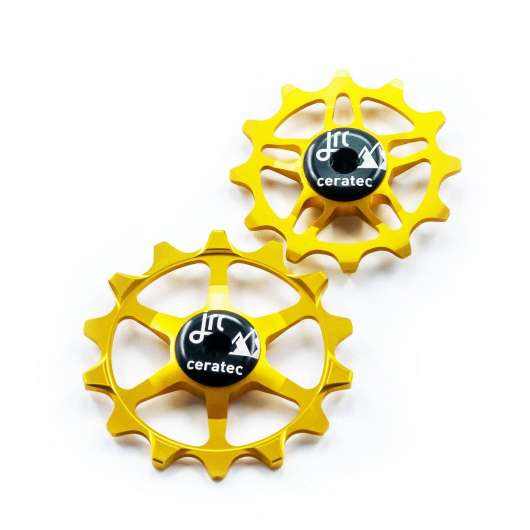 JRC 14/12T Ceramic Jockey Wheels | Keramiska rulltrissor Sram Eagle Guld