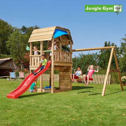 Jungle Gym Barn lektorn komplett inkl. Swing, Klätterställning