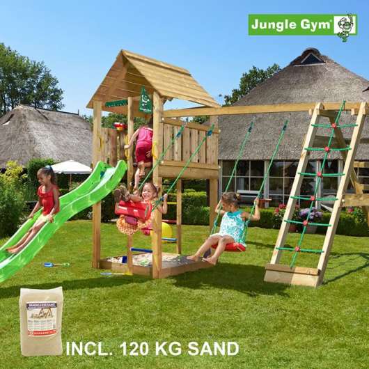 Jungle Gym Cabin lektorn komplett inkl. Climb 120 kg, Klätterställning