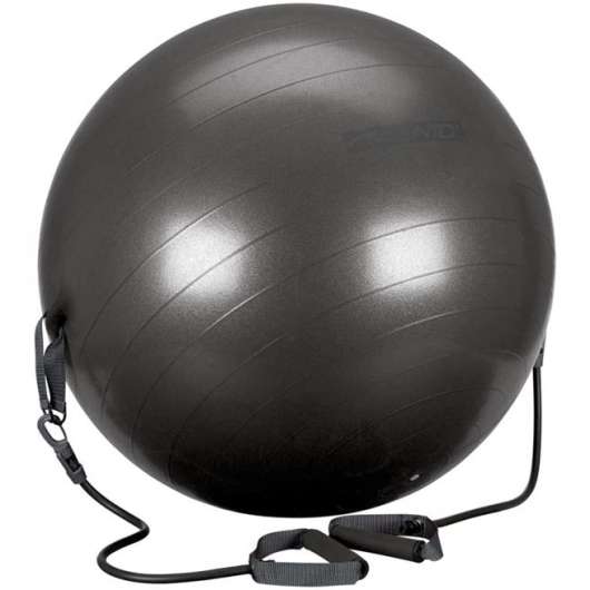 vidaXL Fitnessboll med motståndsband 65 cm svart