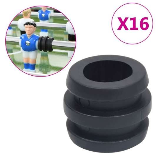 vidaXL Gummifjäder för fotbollsbord med 15,9/16 mm stavar 16 st